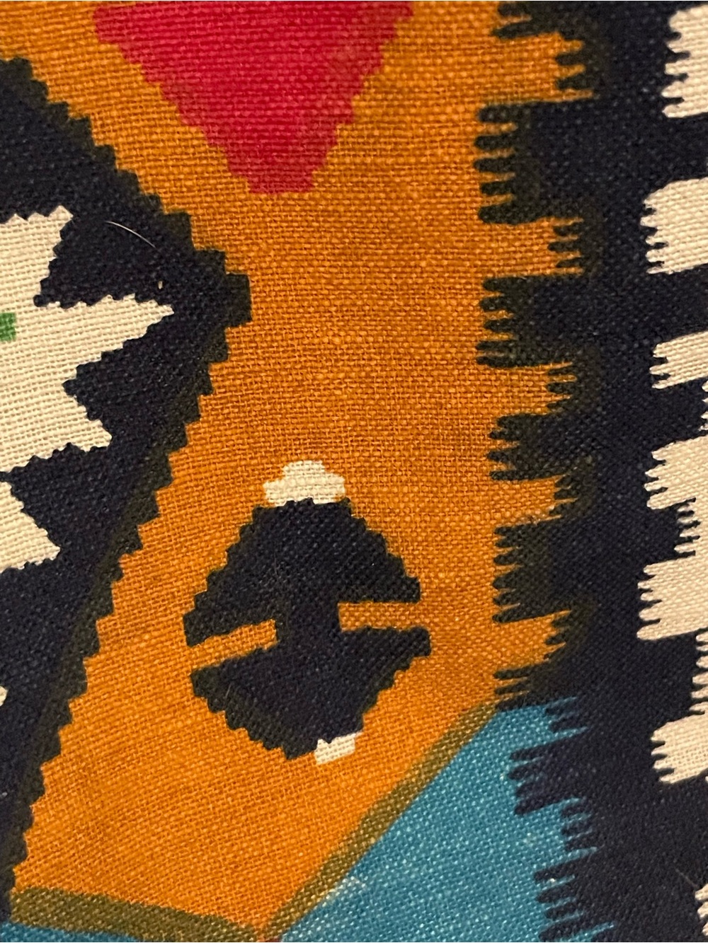 1960’s Canvas Multicolor Geometric Tote Bag - Vibrant Pattern - Picture 5 of 9